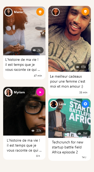 Open feed screen